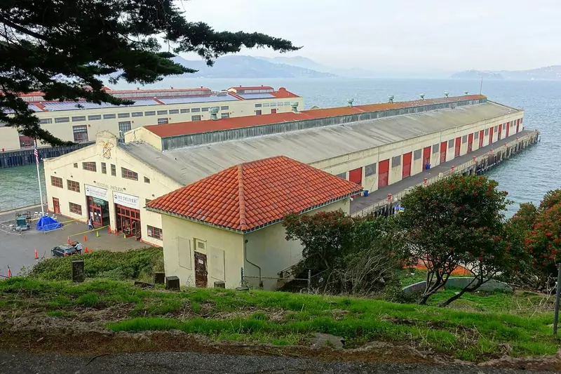 The Festival Pavilion at Fort Mason Center on San Francisco Bay