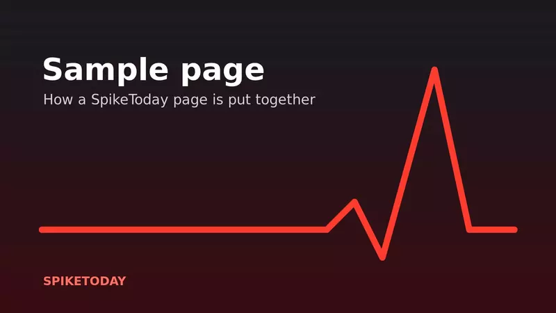 A red line on a dark background rising into one sharp spike